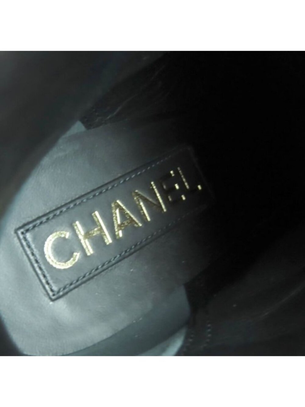Chanel 22K Coco Mark Leather Ankle Boots with Gold Hardware Black 36 - Picture 13 of 15